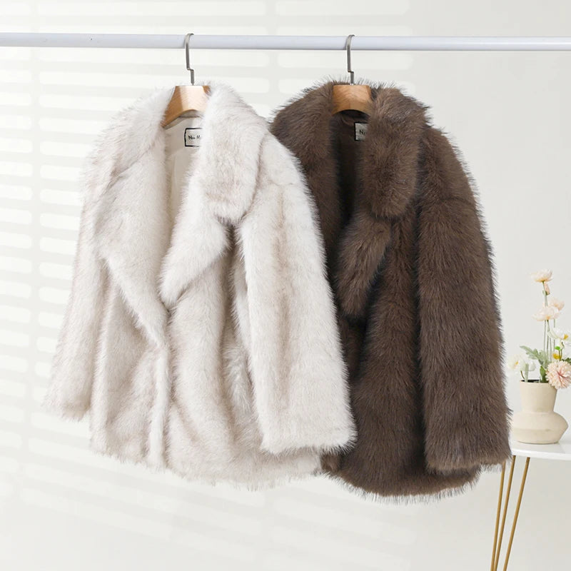 Neo Mint Oversized Gradient Fluffy Fur Coat Jacket.