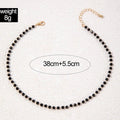 Tocona Single Vintage Black Beading Choker Necklace for Women Men Simple Party Alloy Metal Ajustable Jewelry Collar чокер 24589 KOAKON