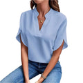 V-neck Short Sleeve Blouse KOAKON
