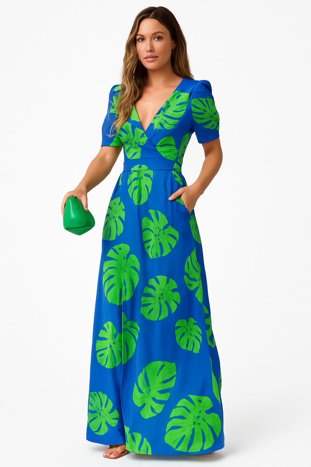 Elegant Colorful Shrugged Pocket High Waist Onesie KOAKON