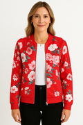 Abstract Floral Bomber Jacket KOAKON