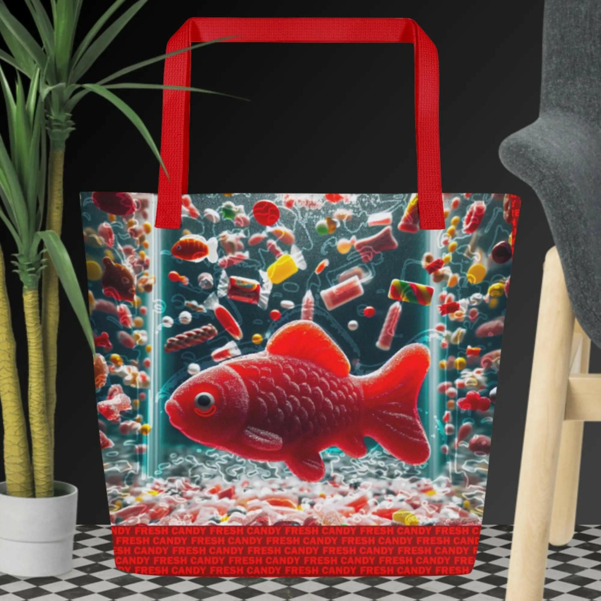 Fresh Candy Gummy Fish Tote Bag.