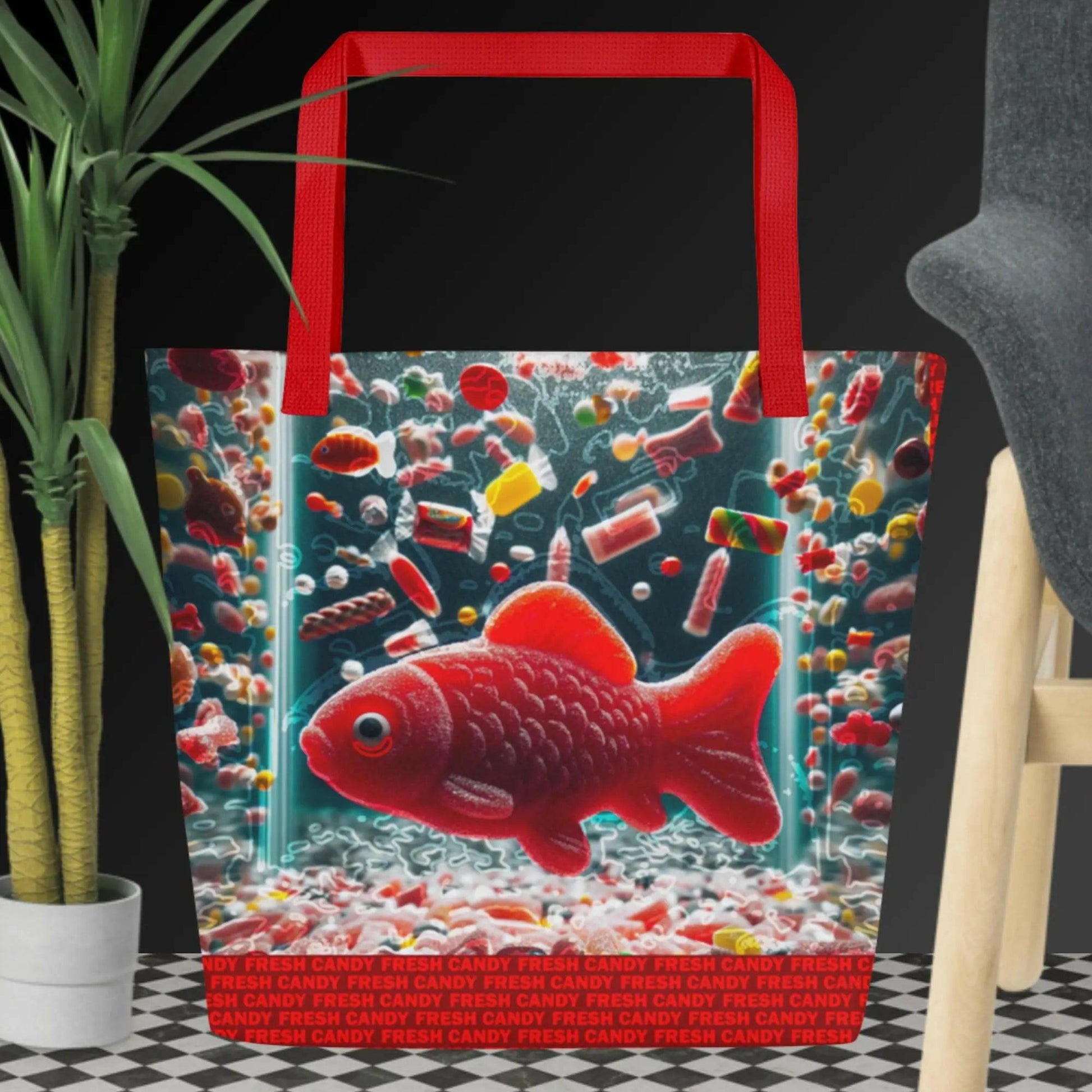 Fresh Candy Gummy Fish Tote Bag.