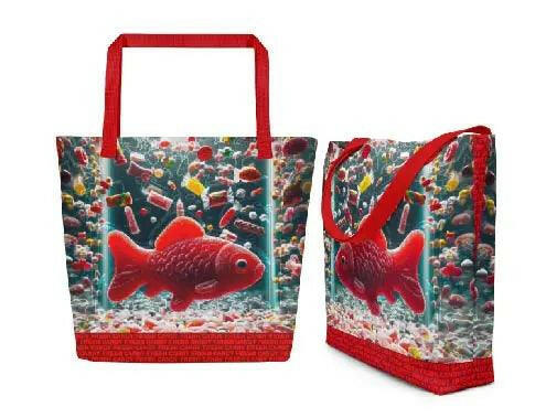 Fresh Candy Gummy Fish Tote Bag.