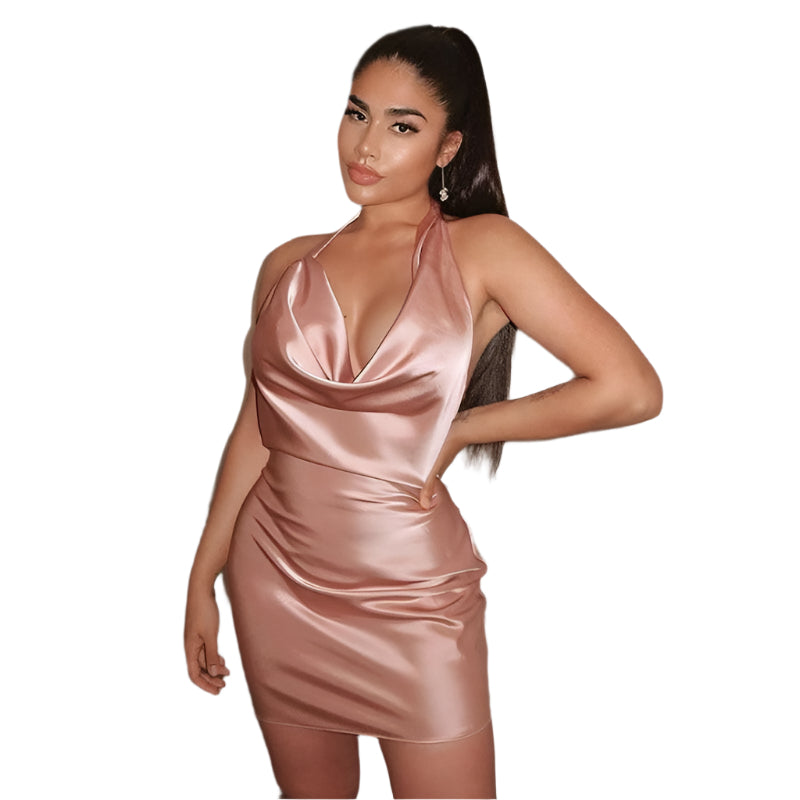 Sleeveless Backless Mini Dress