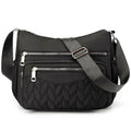 Womens Crossbody Bag Nylon Lightweight Shoulder Bag Casual Handbag Purse for Women, Black